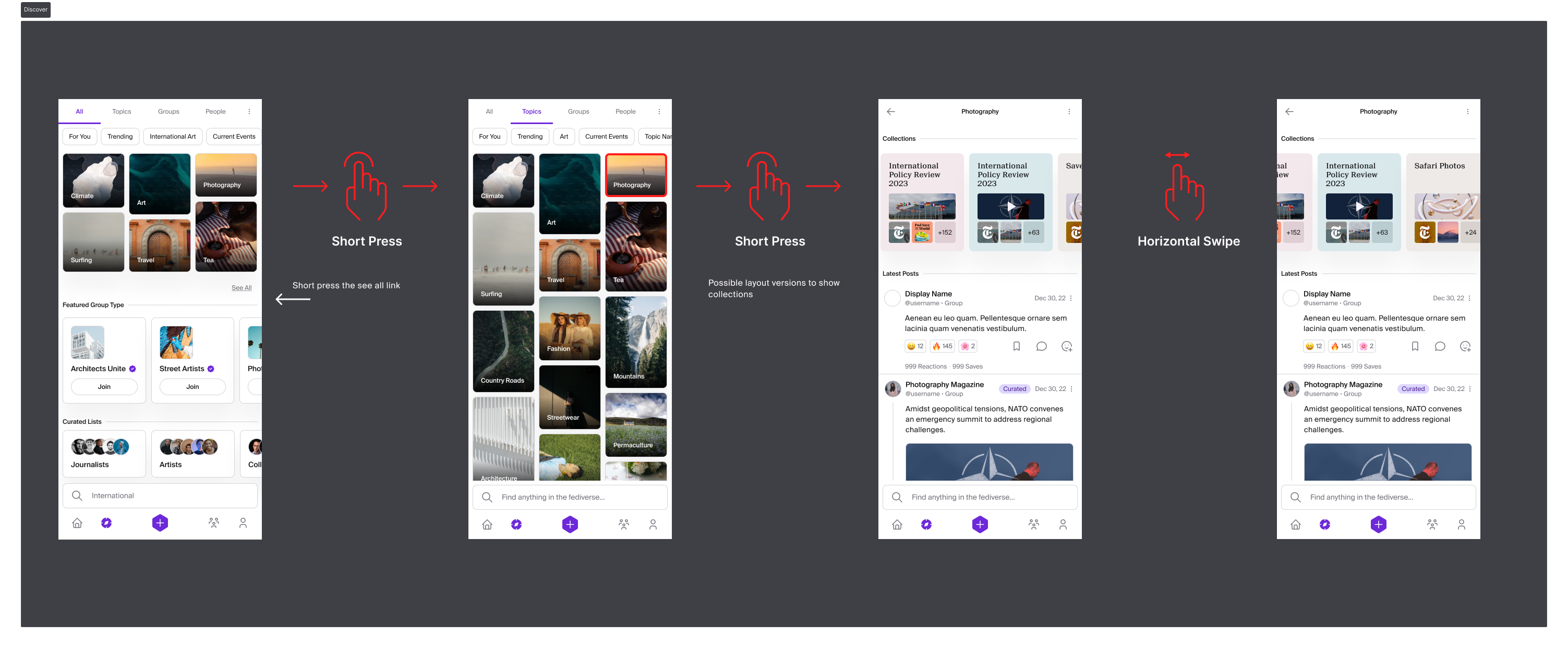 Discover Screens
